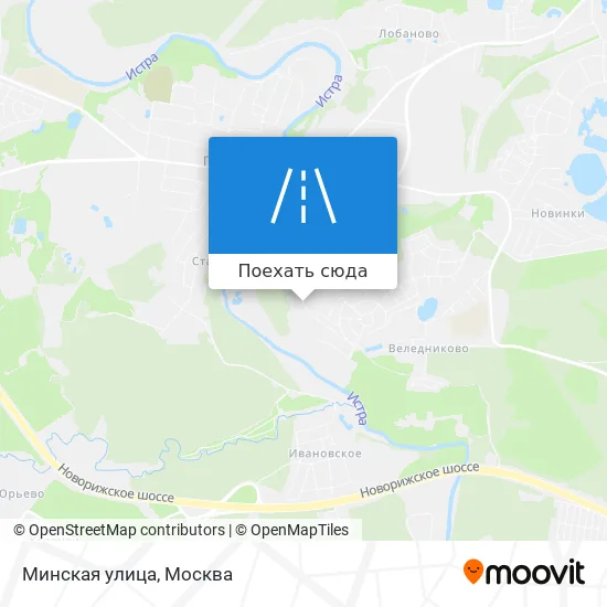 Карта Минская улица