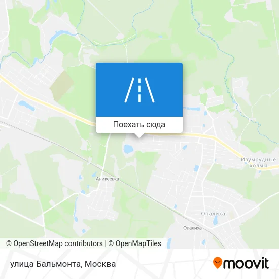 Карта улица Бальмонта