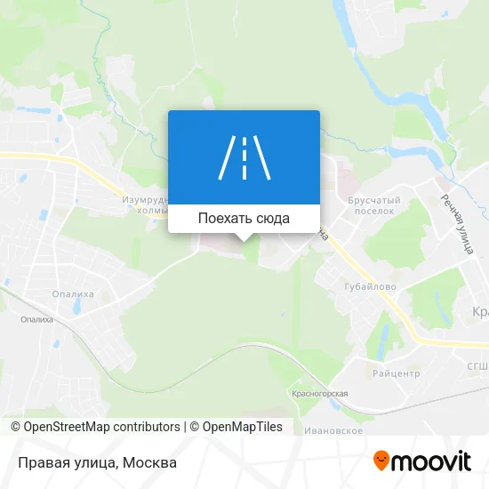 Карта Правая улица