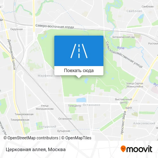 Карта Церковная аллея