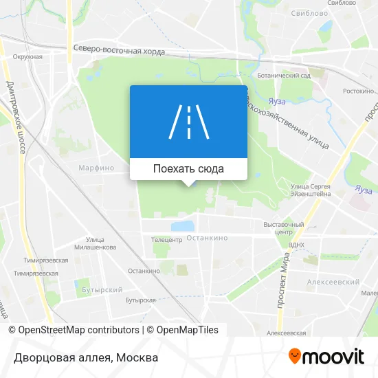 Карта Дворцовая аллея