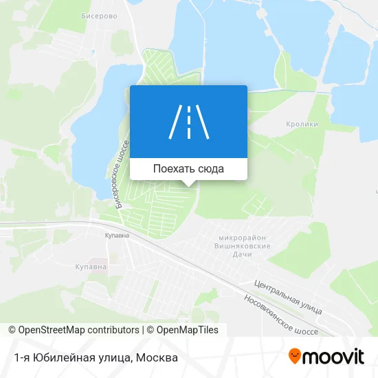 Карта 1-я Юбилейная улица
