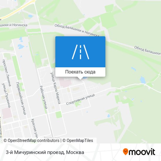 Карта 3-й Мичуринский проезд