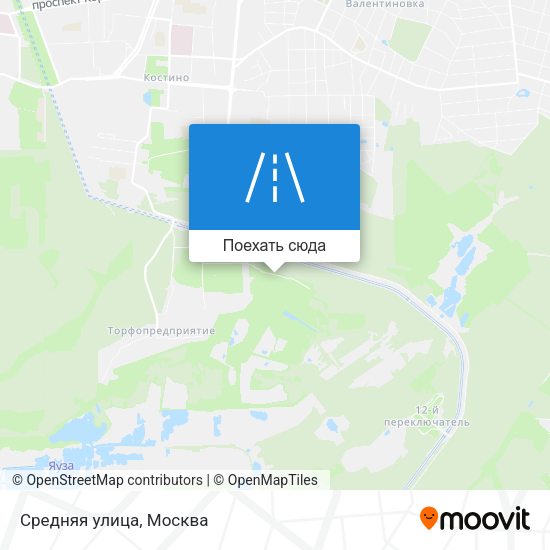 Карта Средняя улица