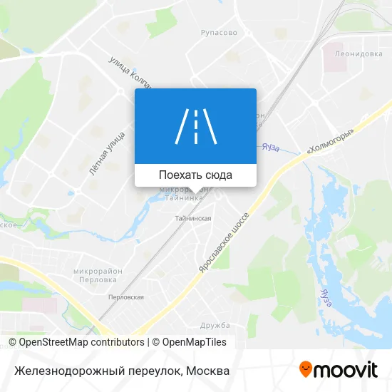Карта Железнодорожный переулок