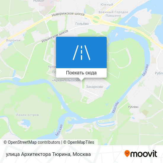 Карта улица Архитектора Тюрина