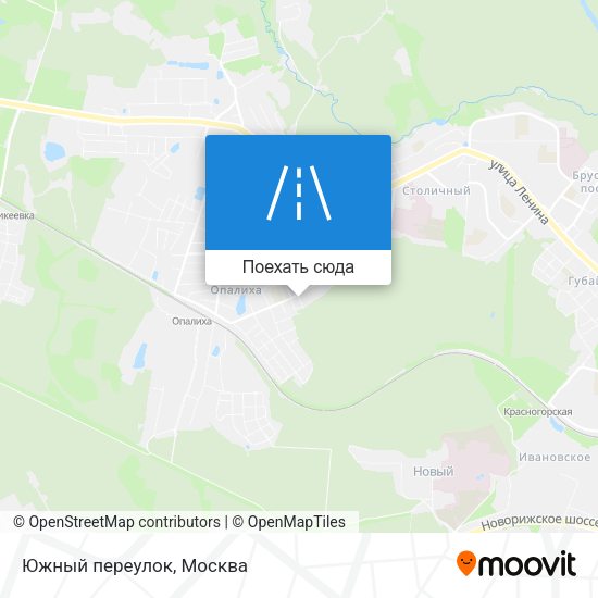 Карта Южный переулок