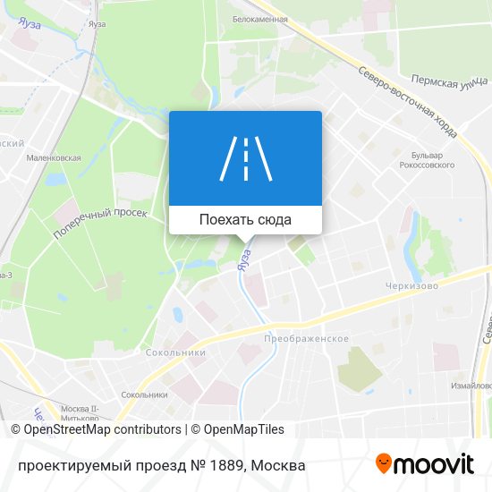 Карта проектируемый проезд № 1889