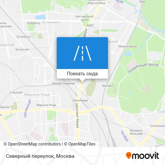 Карта Северный переулок