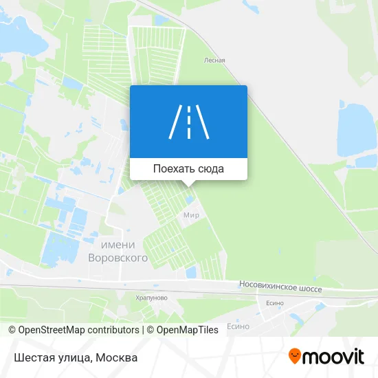 Карта Шестая улица
