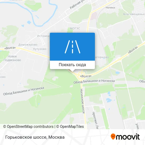 Карта Горьковское шоссе