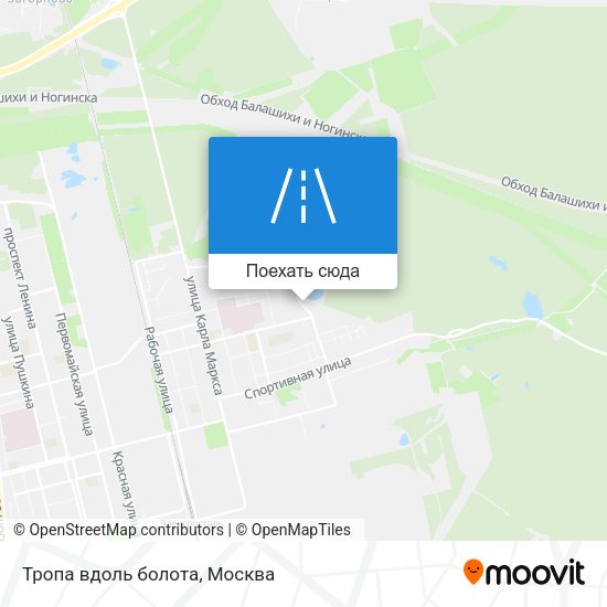 Карта Тропа вдоль болота