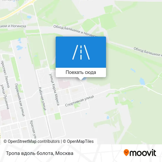 Карта Тропа вдоль болота