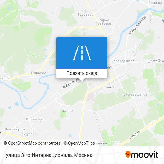 Карта улица 3-го Интернационала