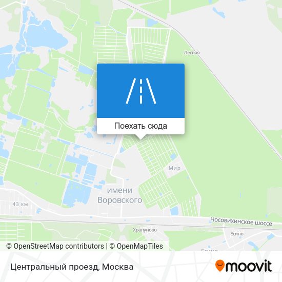 Карта Центральный проезд