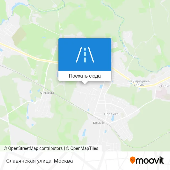 Карта Славянская улица