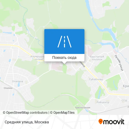 Карта Средняя улица