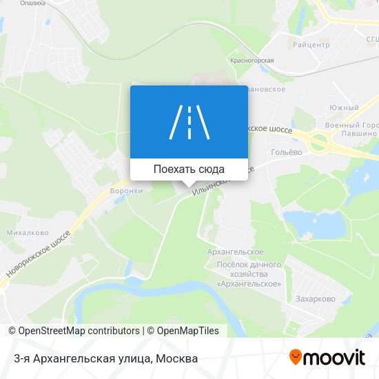 Карта 3-я Архангельская улица