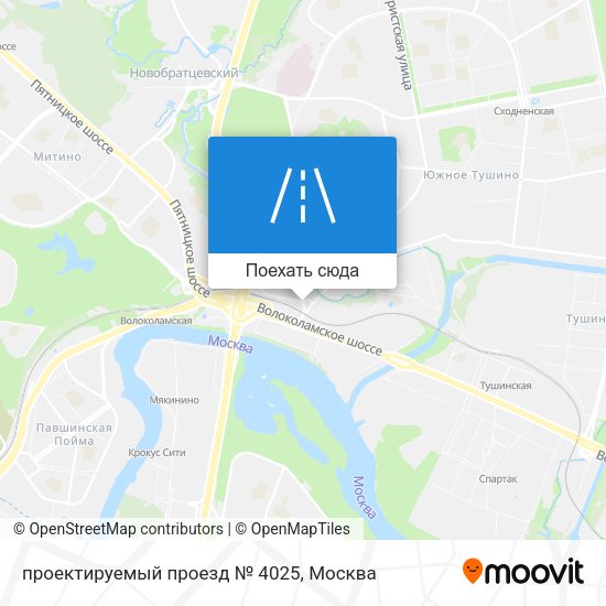 Карта проектируемый проезд № 4025