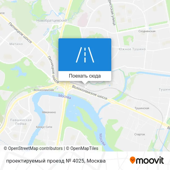 Карта проектируемый проезд № 4025