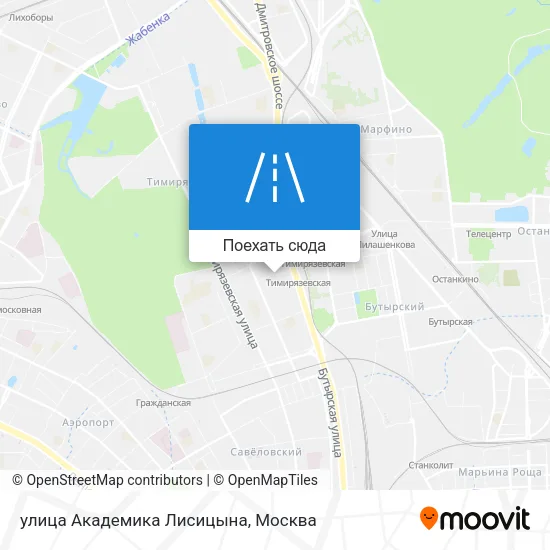 Карта улица Академика Лисицына