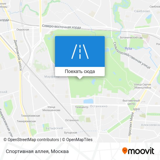 Карта Спортивная аллея