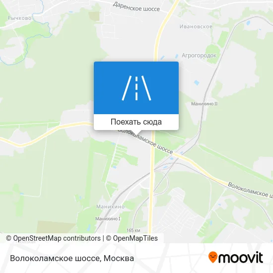 Карта Волоколамское шоссе
