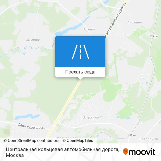 Карта Центральная кольцевая автомобильная дорога