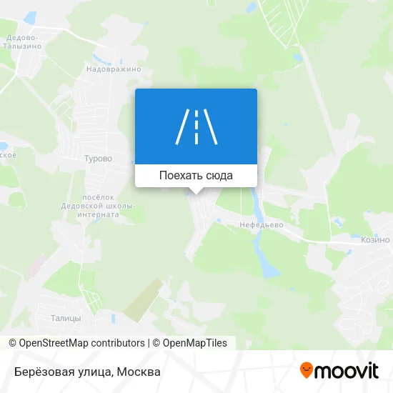 Карта Берёзовая улица