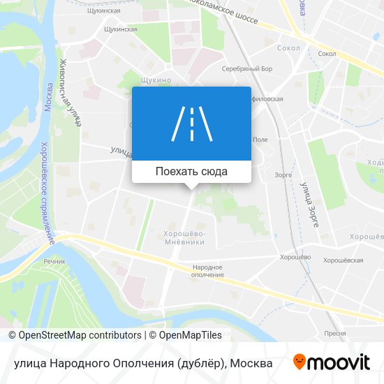 Карта улица Народного Ополчения (дублёр)