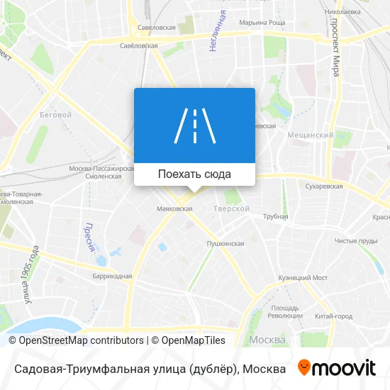 Карта Садовая-Триумфальная улица (дублёр)
