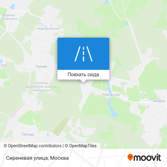 Карта Сиреневая улица
