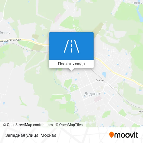 Карта Западная улица