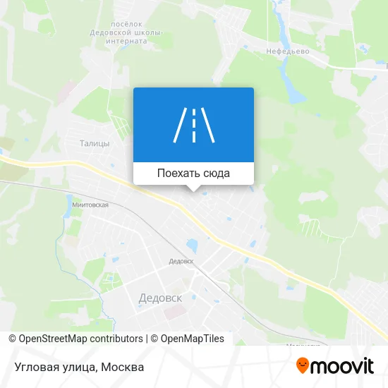 Карта Угловая улица