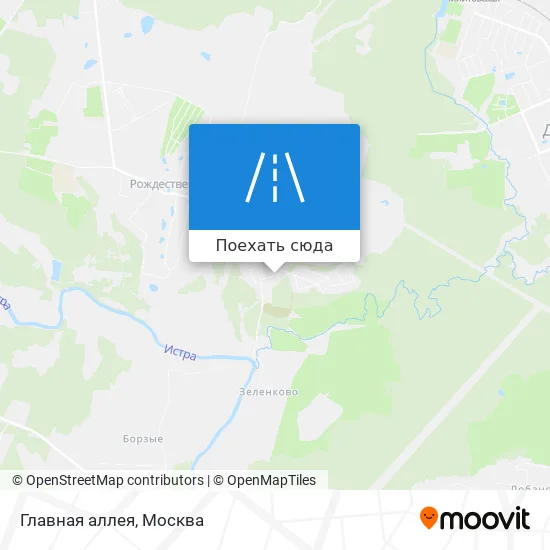 Карта Главная аллея
