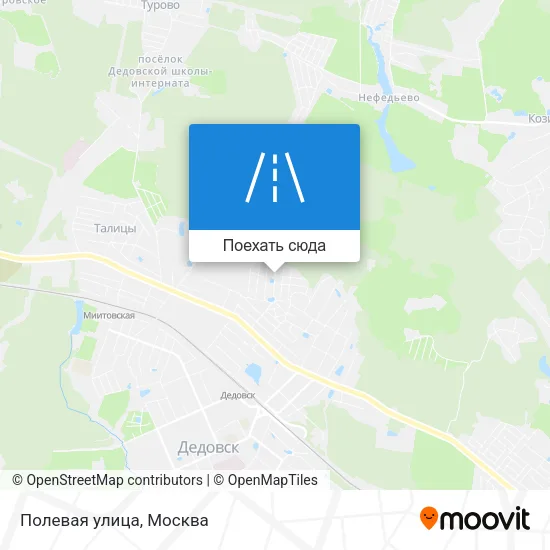 Карта Полевая улица