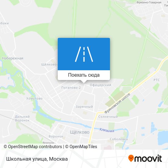 Карта Школьная улица