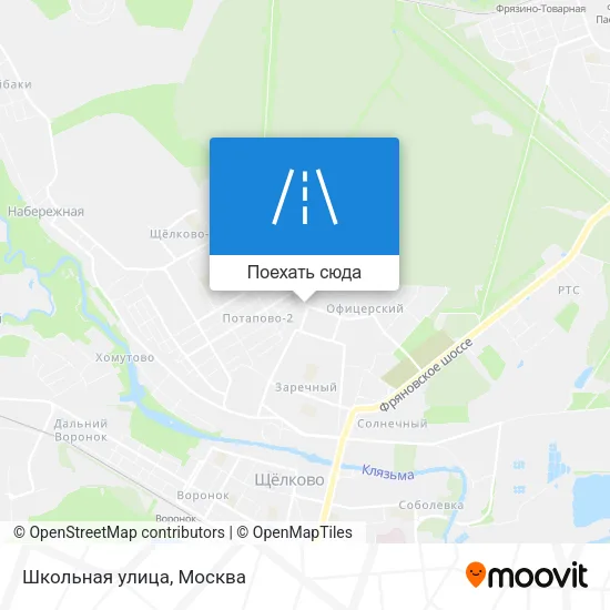 Карта Школьная улица