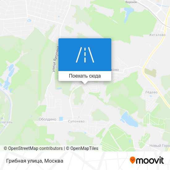 Карта Грибная улица