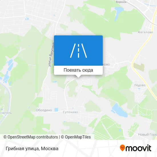 Карта Грибная улица