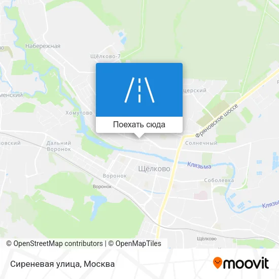 Карта Сиреневая улица