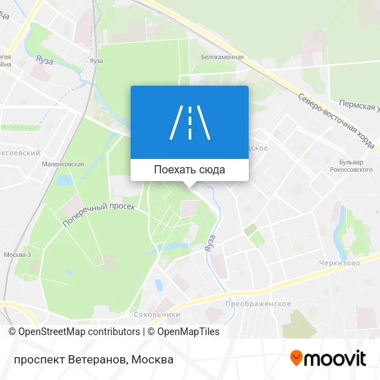 Карта проспект Ветеранов
