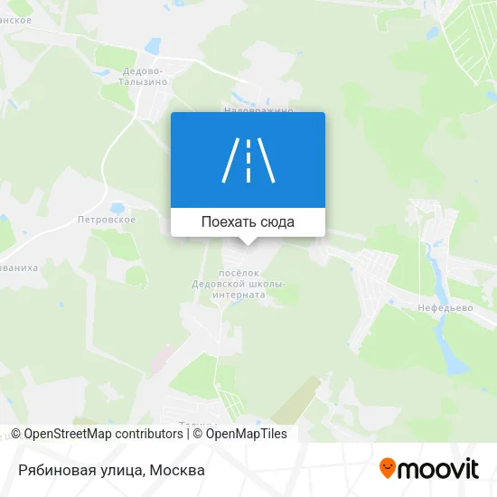 Карта Рябиновая улица
