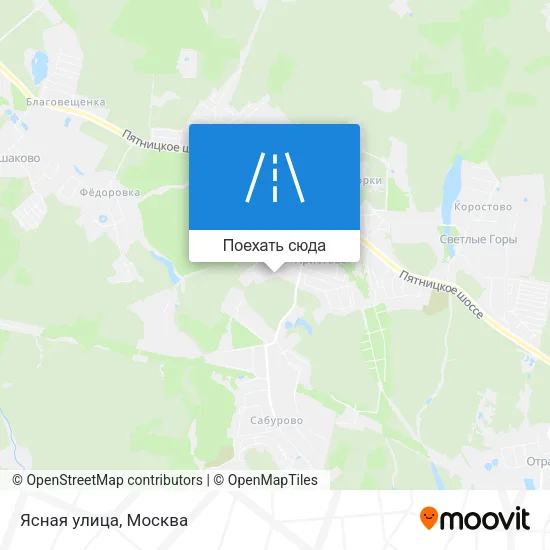 Карта Ясная улица