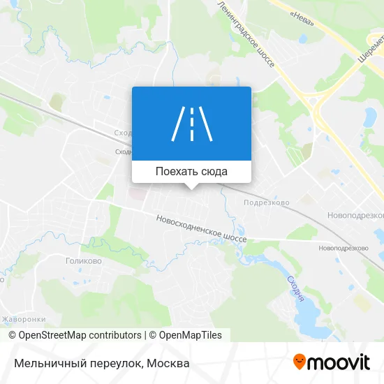 Карта Мельничный переулок