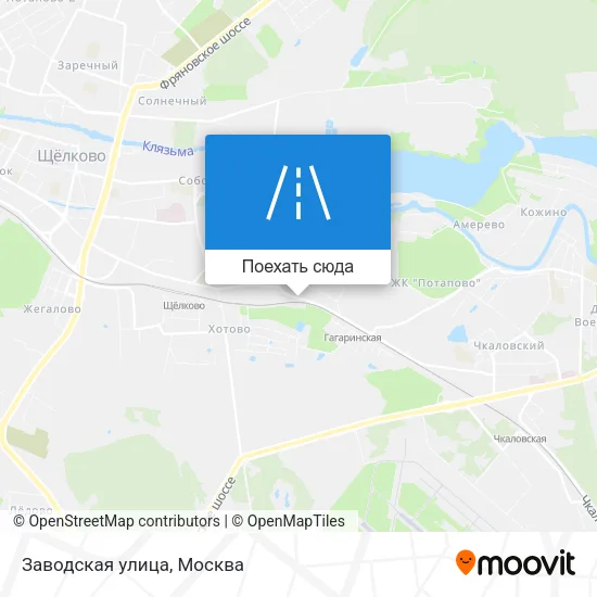 Карта Заводская улица