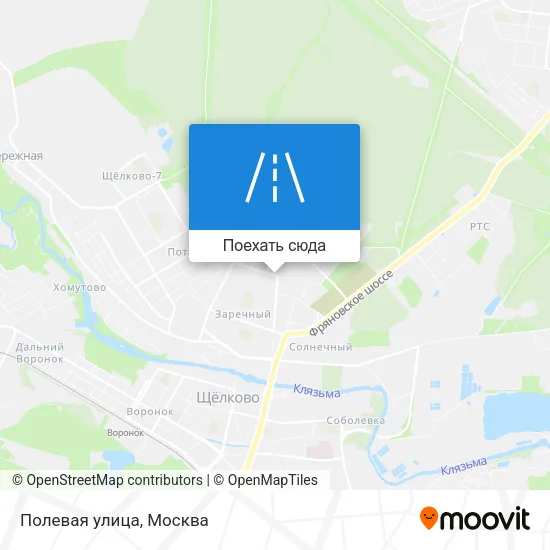 Карта Полевая улица