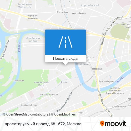 Карта проектируемый проезд № 1672