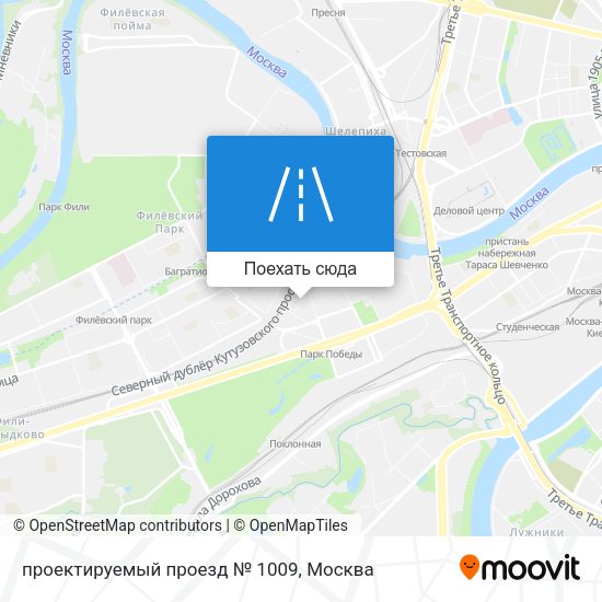 Карта проектируемый проезд № 1009