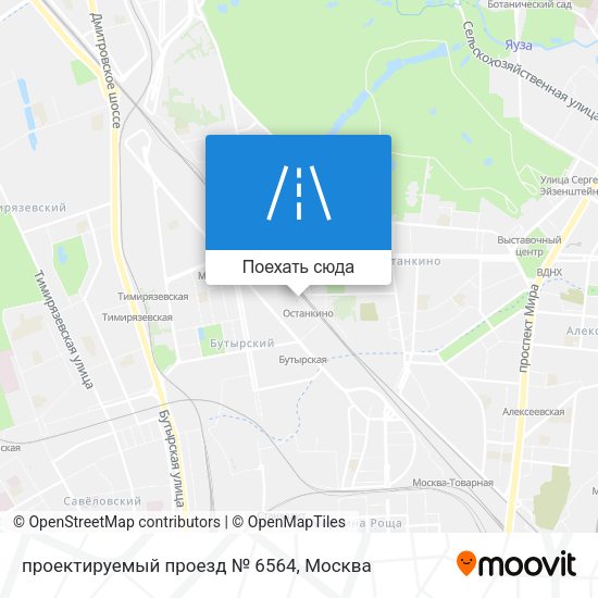 Карта проектируемый проезд № 6564